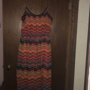 Multi colored sheet maxi dress